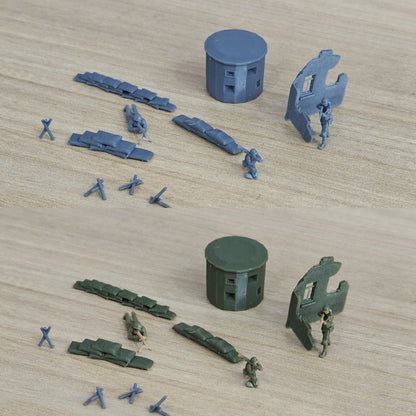 Battlefield Wreck Soldiers Scene Set Resin,Battlefield Weapons Accessories Set Resin MRY-SFW LYAF031