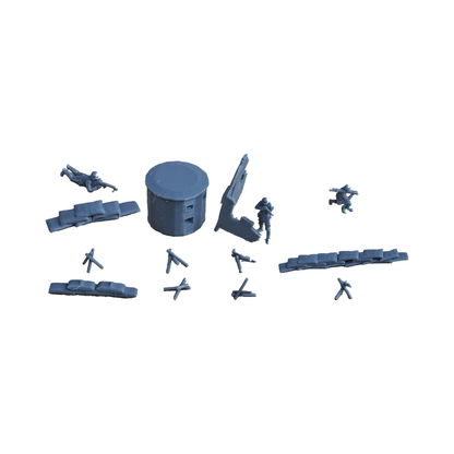 Battlefield Wreck Soldiers Scene Set Resin,Battlefield Weapons Accessories Set Resin MRY-SFW LYAF031