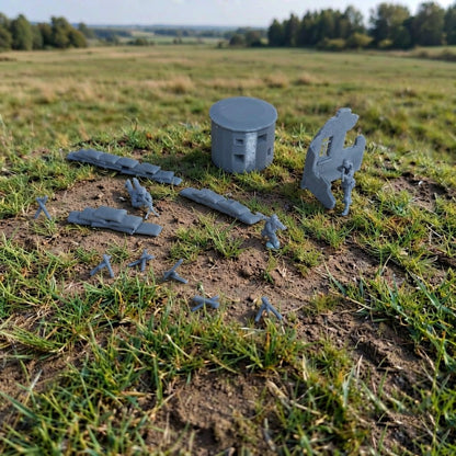 Battlefield Wreck Soldiers Scene Set Resin,Battlefield Weapons Accessories Set Resin MRY-SFW LYAF031