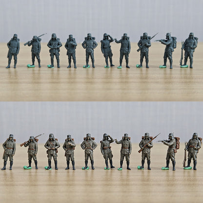 WWII Japanese Infantry Miniature Figure Anti Japanese War Theme Static Soldier Model Scene Accessories MRY-SFW LYAF040