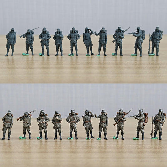 WWII Japanese Infantry Miniature Figure Anti Japanese War Theme Static Soldier Model Scene Accessories MRY-SFW LYAF040