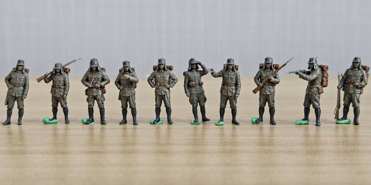 WWII Japanese Infantry Miniature Figure Anti Japanese War Theme Static Soldier Model Scene Accessories MRY-SFW LYAF040
