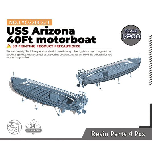 Yao's Studio LYCG221 1/700(350,200,144) Model Upgrades Parts USS Arizona 40Ft motorboat