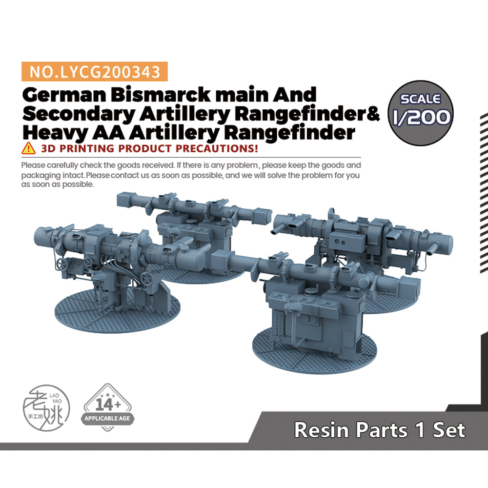 Yao's Studio LYCG343 Model Upgrade Parts German Bismarck main And Secondary Artillery Rangefinder&Heavy AA Artillery Rangefinder