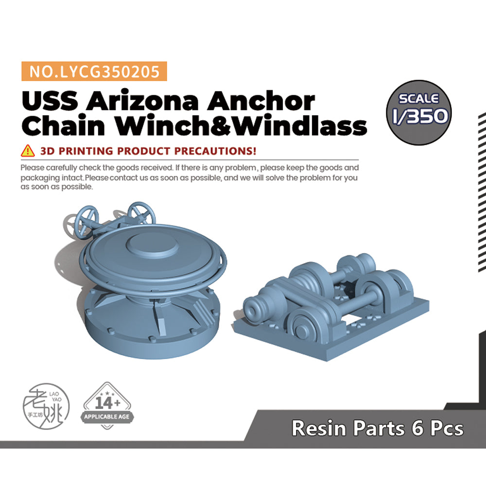 Yao's Studio LYCG205 Model Upgrades Parts USS Arizona Anchor Chain Winch&Windlass