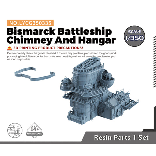 Yao's Studio LYCG335 Model Upgrade Parts Bismarck Battleship Chimney And Hangar