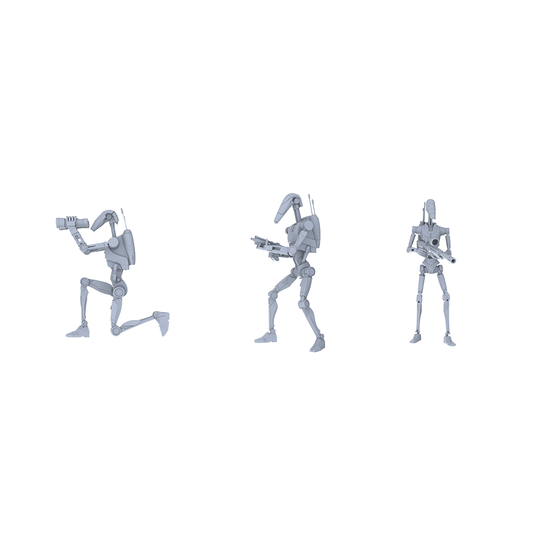 Yao's Studio LYGR011  B1 Battle Droid Trio Star Wars Style Resin White Membrane Sci-Fi Theme war chessMiniature soldiers scene characters figurines 1set