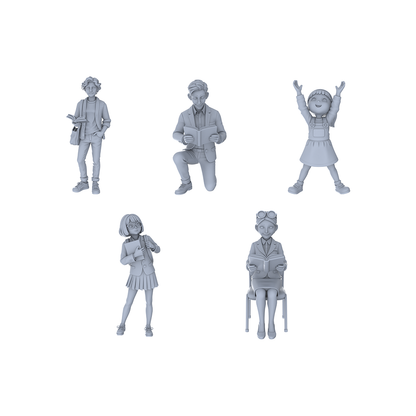 Yao's Studio LYTR127  Campus Character Miniature Set Student & Teacher Figurines for Sand Table Scenes 1set