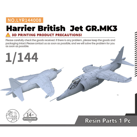 Yao's Studio LYR008 Fighter Aircraft Military Model Kit British Harrier Jet GR.MK3