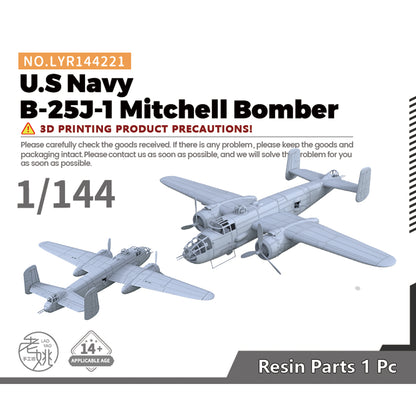 Yao's Studio LYR221 Fighter Aircraft Military Model Kit US Navy B-25J-1 Mitchell Bomber