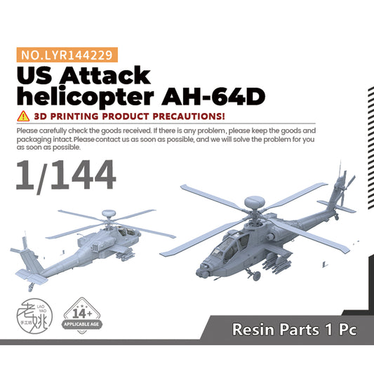 Yao's Studio LYR229 Fighter Aircraft Military Model Kit US Attack helicopter AH-64D