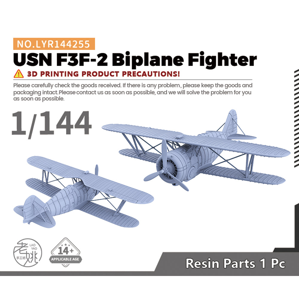 Yao's Studio LYR255 Military Model Kit USN F3F-2 Biplane Fighter