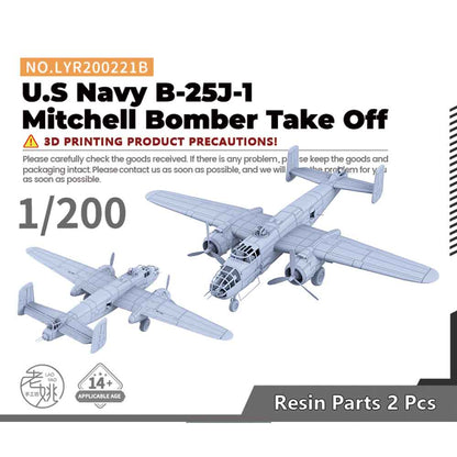 Yao's Studio 221B Military Model Kit U.S Navy B-25J-1 Mitchell Bomber Take Off