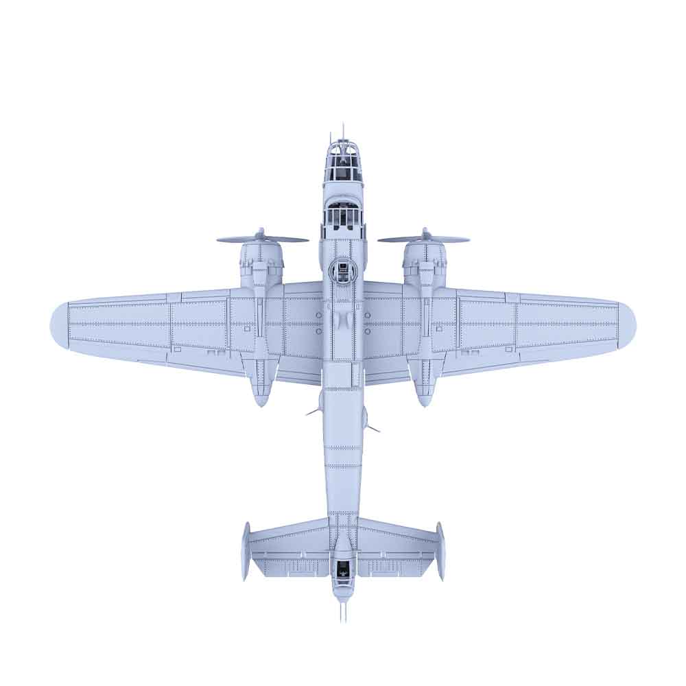 Yao's Studio 221B Military Model Kit U.S Navy B-25J-1 Mitchell Bomber Take Off