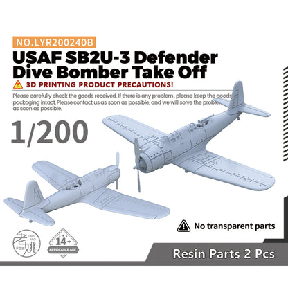 Yao's Studio LYR240 Fighter Aircraft Military Model Kit US SB2U-3 Defender Dive Bomber