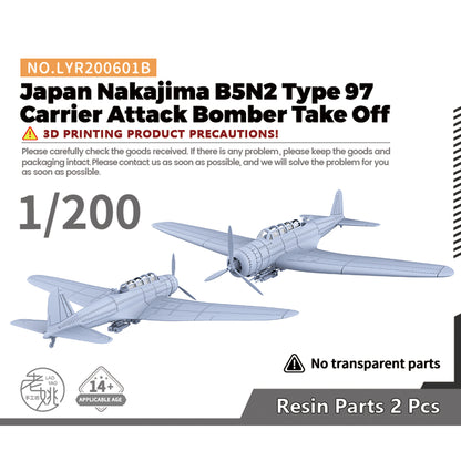 Yao's Studio LYR601B Military Model Kit Japan Nakajima B5N2 Type 97 Carrier Attack Bomber Take Off