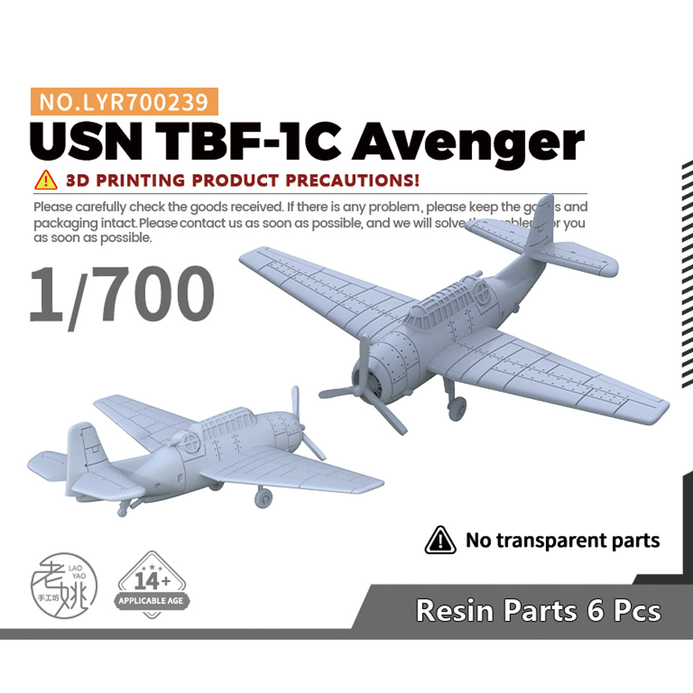 Yao's Studio LYR239 Military Model Kit USN TBF-1C Avenger