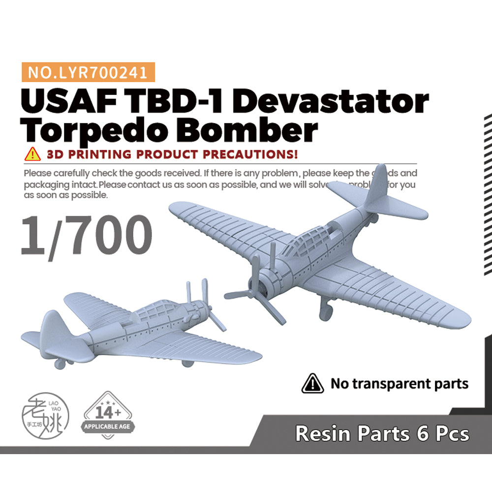 Yao's Studio LYR241 Fighter Aircraft Military Model Kit US TBD-1 Devastator Torpedo Bomber