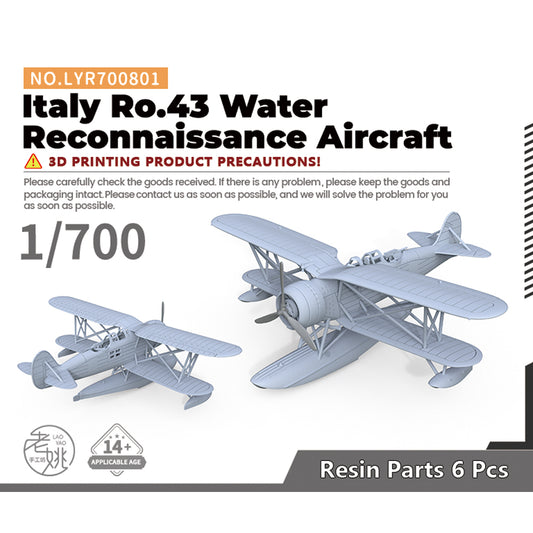 Yao's Studio LYR801 1/700-1250 Fighter Aircraft Military Model Kit Italy Ro.43 Water Reconnaissance
