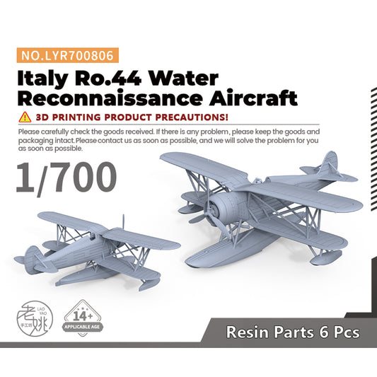 Yao's Studio LYR806 1/700-1250 Fighter Aircraft Military Model Kit Italy Ro.44 Water Reconnaissance