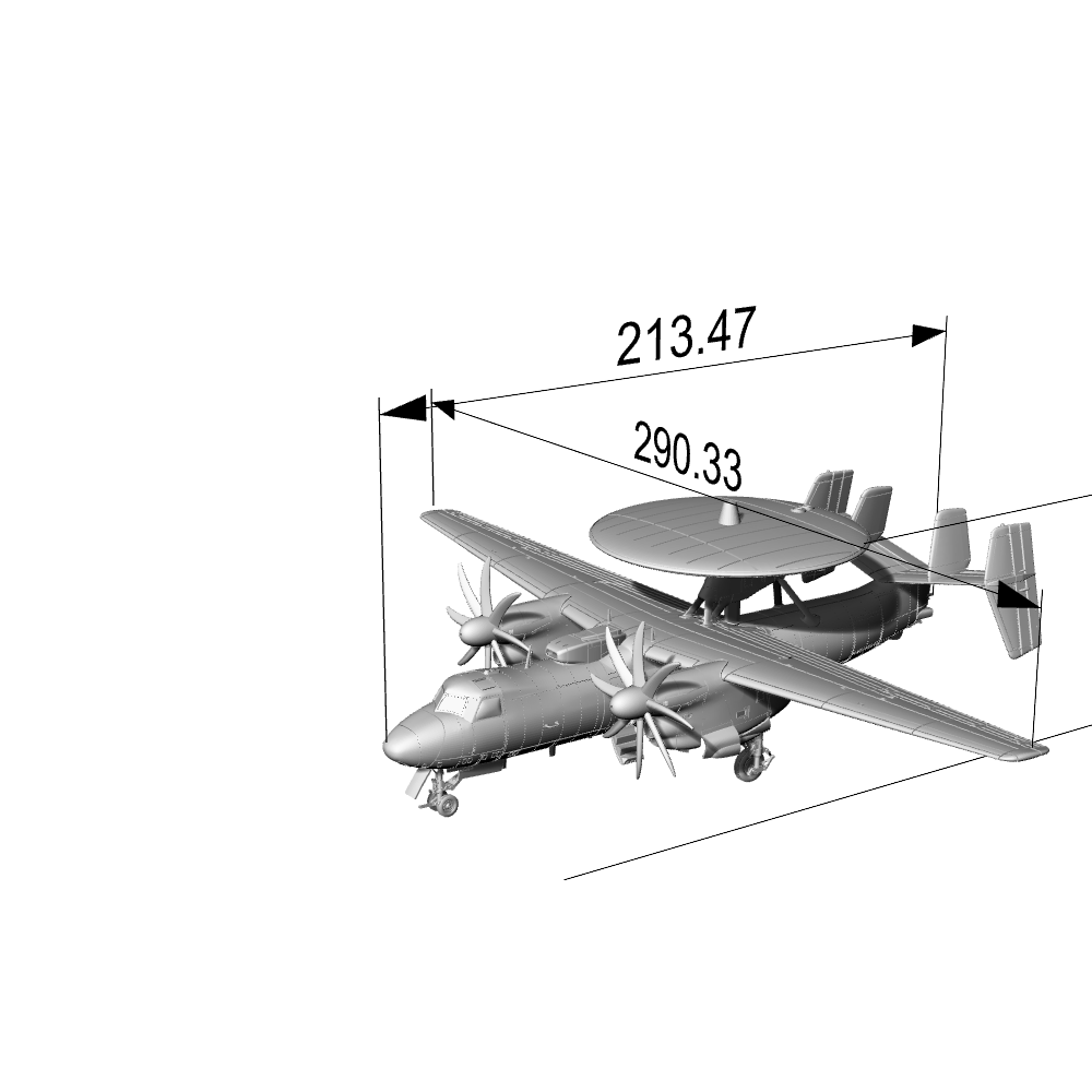 Yao's Studio LYR231 Fighter Aircraft Military Model Kit US Navy E-2C Hawkeye Advanced Hawkeye conducts