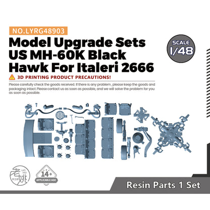 Yao's Studio LYRG903 Model Super Detail Up Set US MH-60K Black Hawk For Italeri 2666