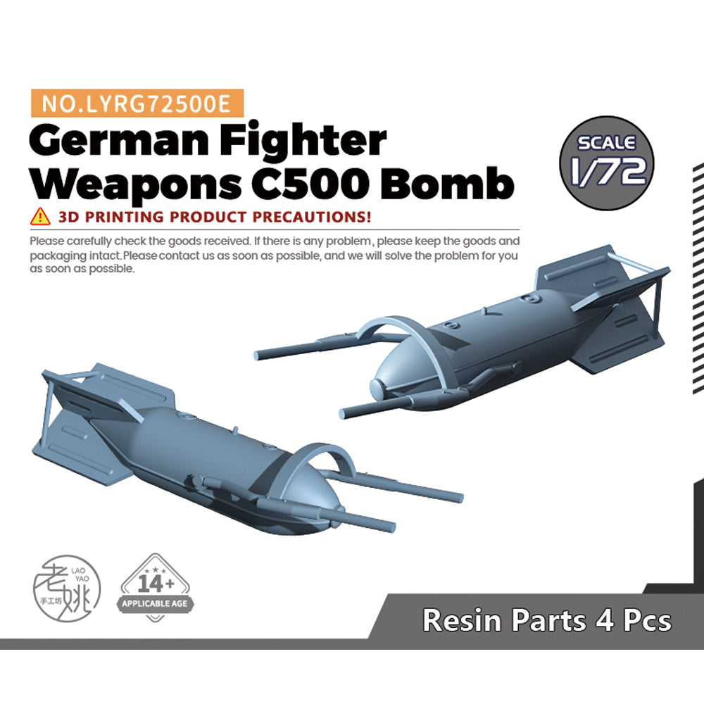 Yao's Studio LYRG500E Model Upgrade Parts German Fighter Weapons C500 Bomb