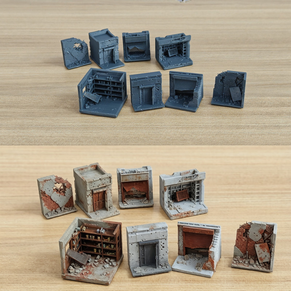 Broken‑Wall Bazaar · Urban Commercial Ruins Kit MRY-SFW LYT535