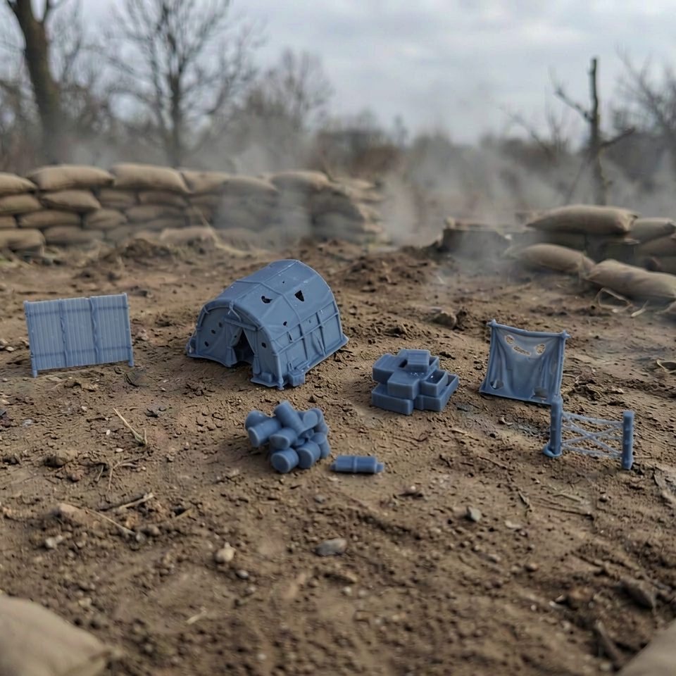 Camp Garrison Scenery · Outpost Fortification Sundries Kit MRY-SFW LYT537