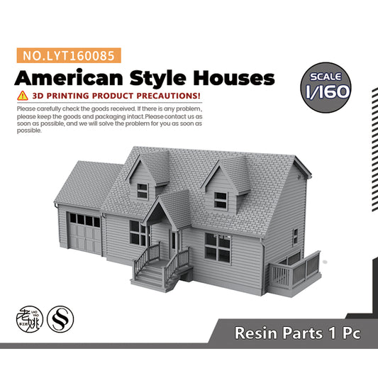 Yao's Studio LYT085 American Style Houses HO/OO/Z/N/TT Railroad Miniature Diorama House Building