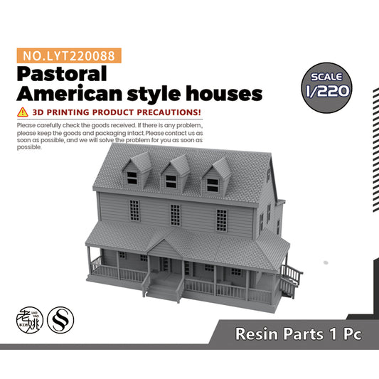 Yao's Studio LYT088 Pastoral American style houses HO/OO/Z/N/TT Railroad Miniature Diorama House Building