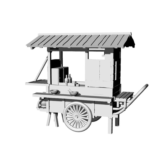 Yao's Studio LYT059B  Miniature Factory Building Military Car Railroad Track Accessory Props Diorama Scenery Japanese Style Street Food Truck