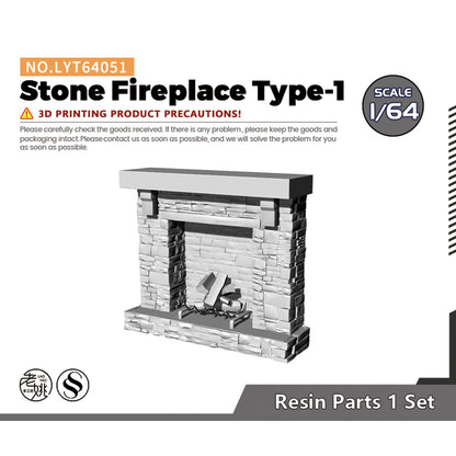 Yao's Studio LYT051 Stone Fireplace Type-1 Diecast toys car diorams