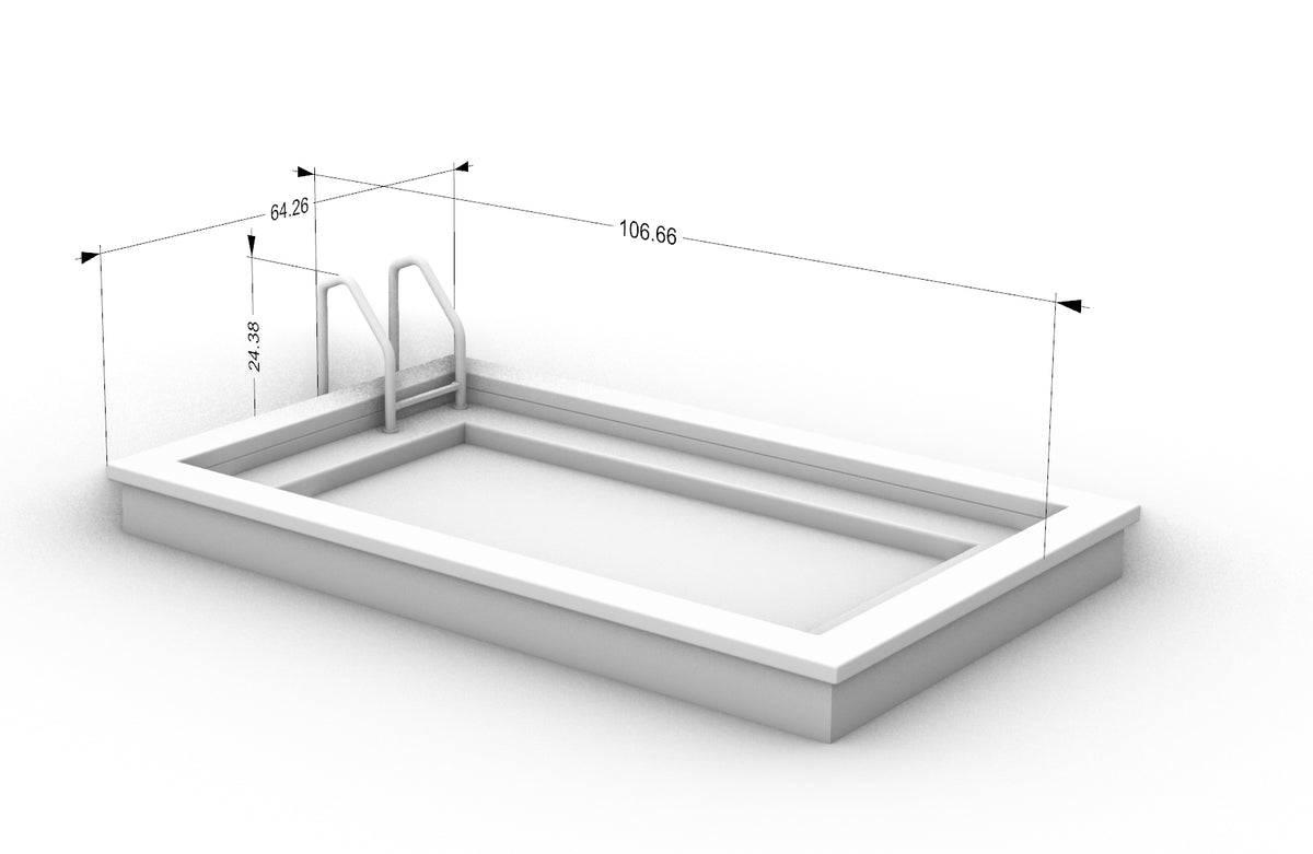 Courtyard Wwimming Pool HO/OO/Z/N/TT Railroad Miniature Accessory Display Props MRY-SFW LYT055
