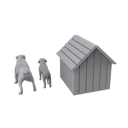 Dogs And Kennel HO/OO/Z/N/TT Railroad Miniature Accessory Display Props MRY-SFW LYT102