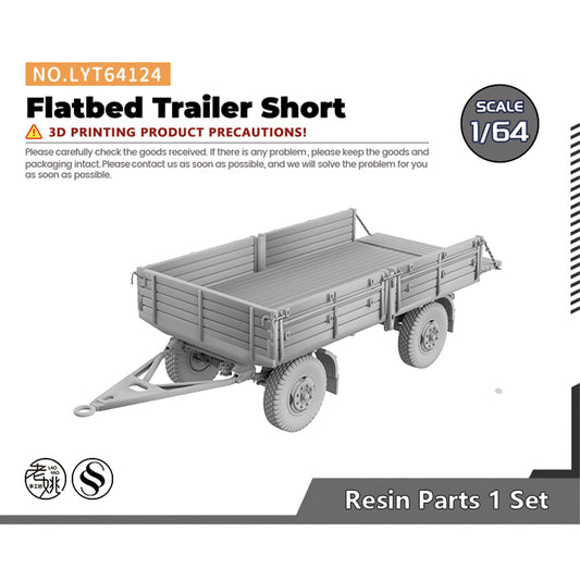 Yao's Studio LYT124 Flatbed Trailer Short Diecast toys auto parts parts