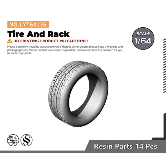 Yao's Studio LYT136 Tire And Rack Diecast toys auto parts parts