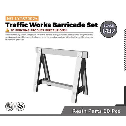 Yao's Studio LYT002+ Traffic Works Barricade Set HO/OO/Z/N/TT Railroad Miniature Accessory Display Props