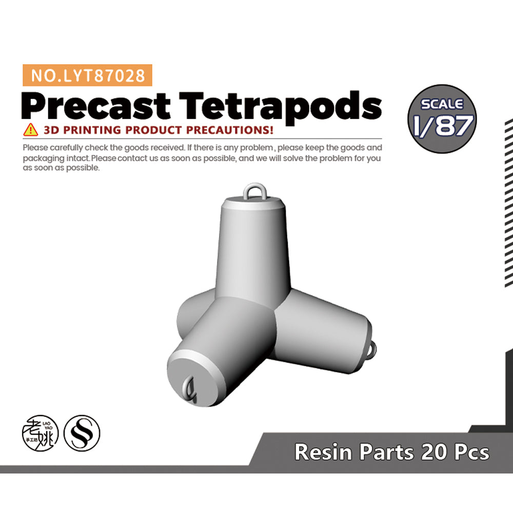 Yao's Studio LYT028 Precast Tetrapods HO/OO/Z/N/TT Railroad Miniature Accessory Display Props