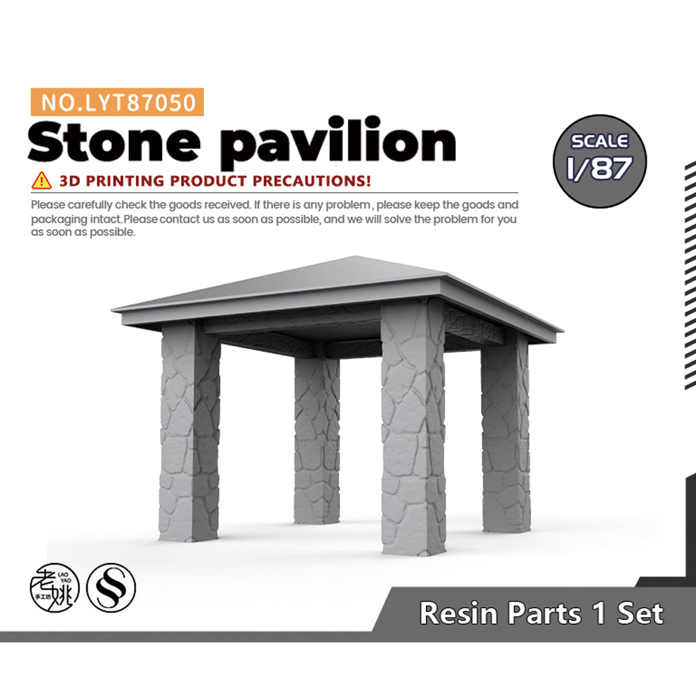 Yao's Studio LYT050 Stone Pavilion HO/OO/Z/N/TT Railroad Miniature Accessory Display Props