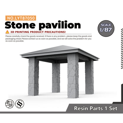 Yao's Studio LYT050 Stone Pavilion HO/OO/Z/N/TT Railroad Miniature Accessory Display Props