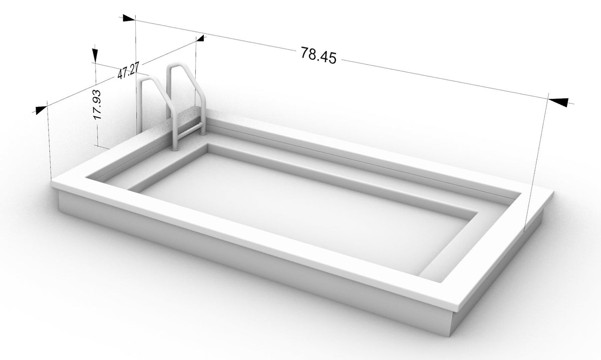Courtyard Wwimming Pool HO/OO/Z/N/TT Railroad Miniature Accessory Display Props MRY-SFW LYT055