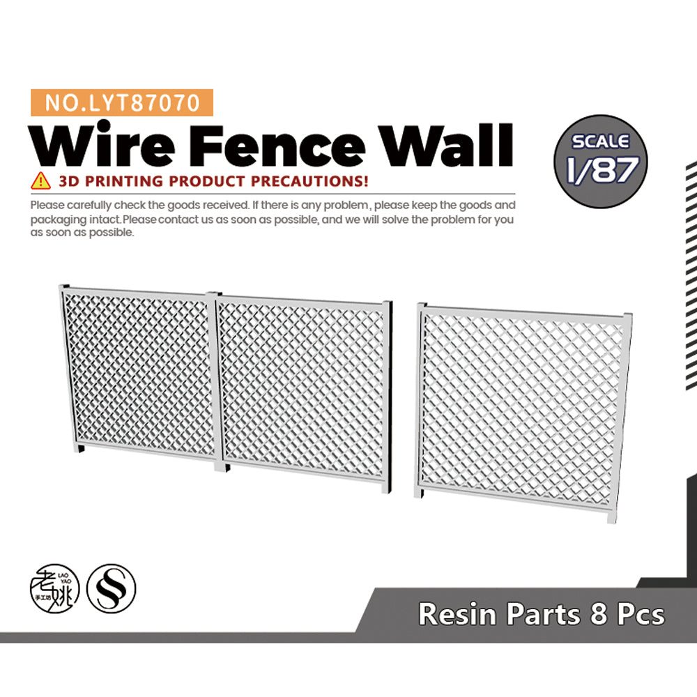 Yao's Studio LYT070 Wire Fence Wall HO/OO/Z/N/TT Railroad Miniature Accessory Display Props