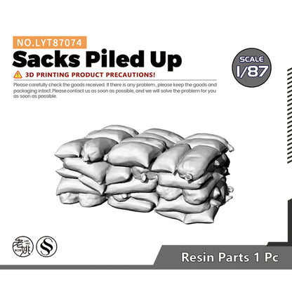 Yao's Studio LYT074 Sacks Piled Up HO/OO/Z/N/TT Railroad Miniature Accessory Display Props