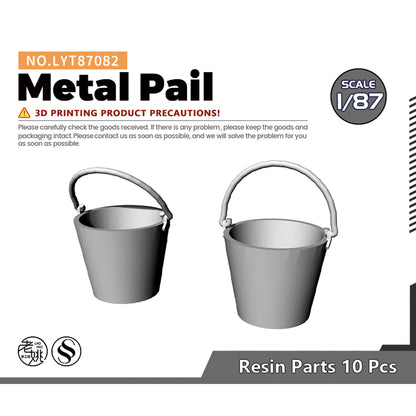 Yao's Studio LYT082 Metal Pail HO/OO/Z/N/TT Railroad Miniature Accessory Display Props