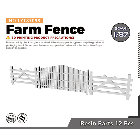 Yao's Studio LYT098 Farm Fence HO/OO/Z/N/TT Railroad Miniature Accessory Display Props