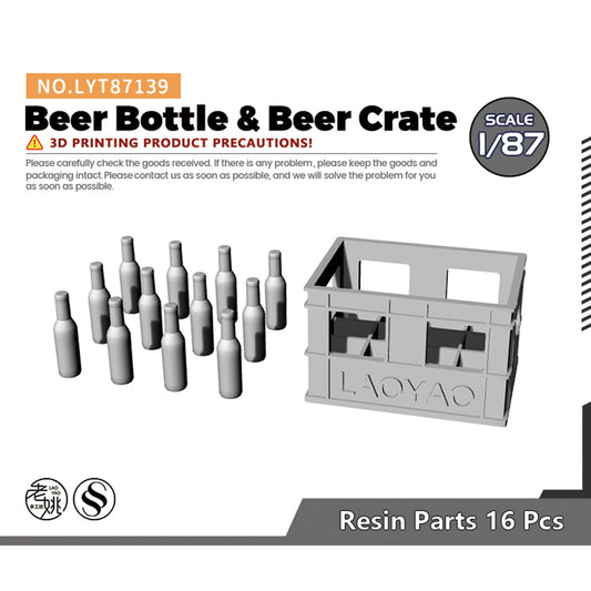 Yao's Studio LYT139 Beer Bottle & Beer Crate HO/OO/Z/N/TT Railroad Miniature Accessory Display Props