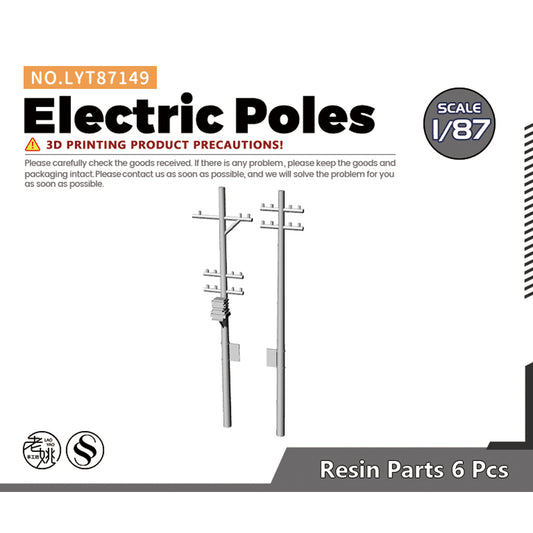 Yao's Studio LYT149 Electric Poles HO/OO/Z/N/TT Railroad Miniature Accessory Display Props