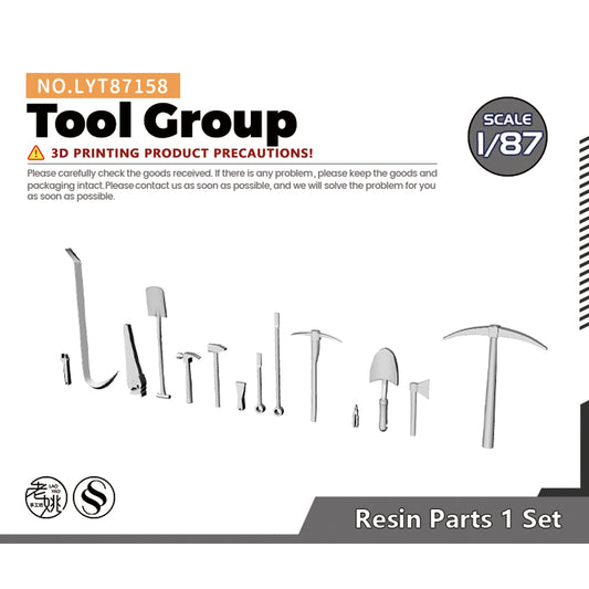 Yao's Studio LYT158 Tool Group HO/OO/Z/N/TT Railroad Miniature Accessory Display Props