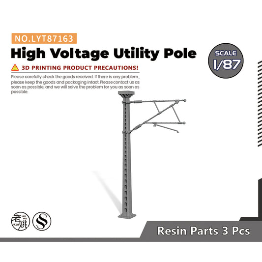 Yao's Studio LYT163 High Voltage Utility Pole HO/OO/Z/N/TT Railroad Miniature Accessory Display Props